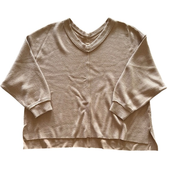aerie Sweaters - Aerie V-Neck Sweater in Tan XXL